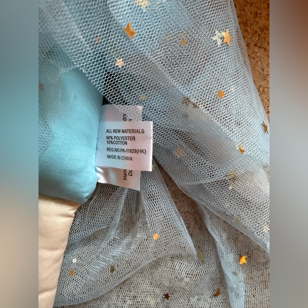 Creative Co-Op Blue Tulle Star Princess Doll with Gold Accents 19 inch - Picture 6 of 7
